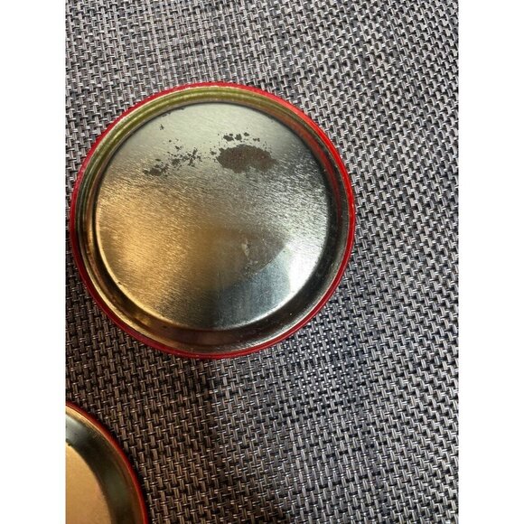 Vintage set of 5 Christmas Metal Coasters with Santa and Sleigh - Picture 9 of 12